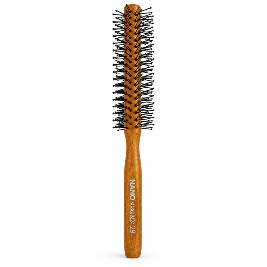 NANO Absolute Hair Brush 29 Professional Quiff Roller Round Wood Curling Roll