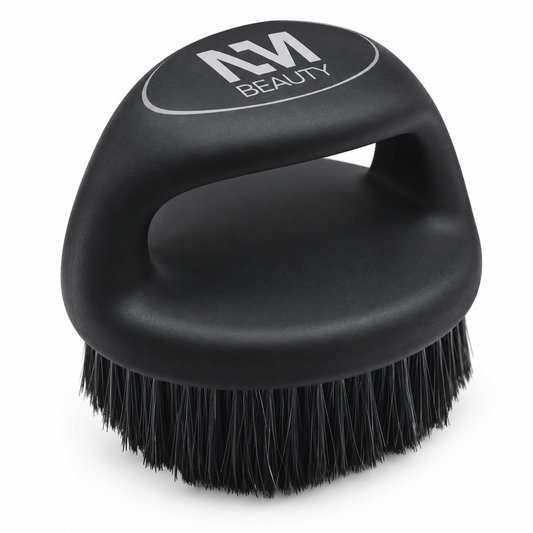 NMB Professional Round Skin Fade Brush With Comportable Handle Wooden