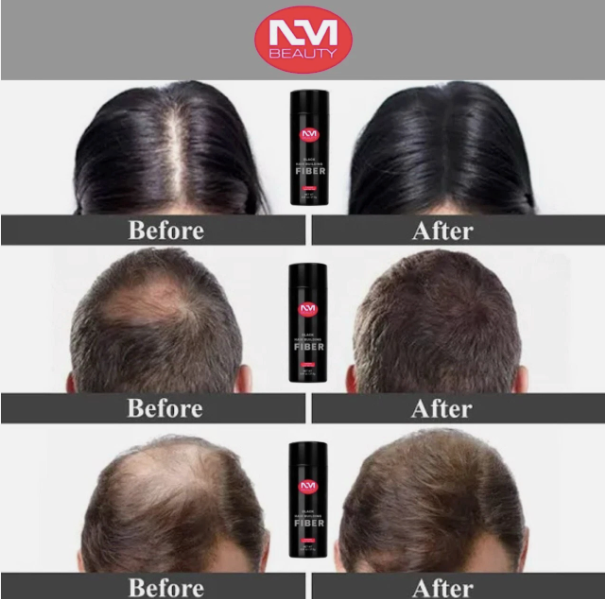 Hair Building Fibers, Hair Powder Spray, Hair Loss Concealer Fiber, Black, NMB