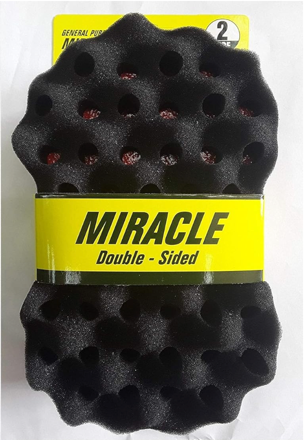 Hair Sponge Brush, Afro Curl Sponge Brush for Curls Dread Coils Hair Twist Wave Sponges Curling Brushes Small & Big Holes