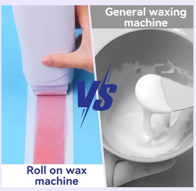 Electric Roll On Wax Warm Machine, Roll on Wax Heater Depilatory Wax Warmer Waxing Kit for Hair Removal Cartridge Melting Waxing Machine with Base for Home and Salon
