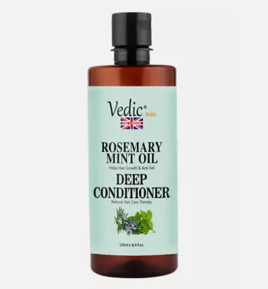 Vedic India Rosemary Mint Oil Deep Conditioner with Cocoa & Shea Butter 500ml