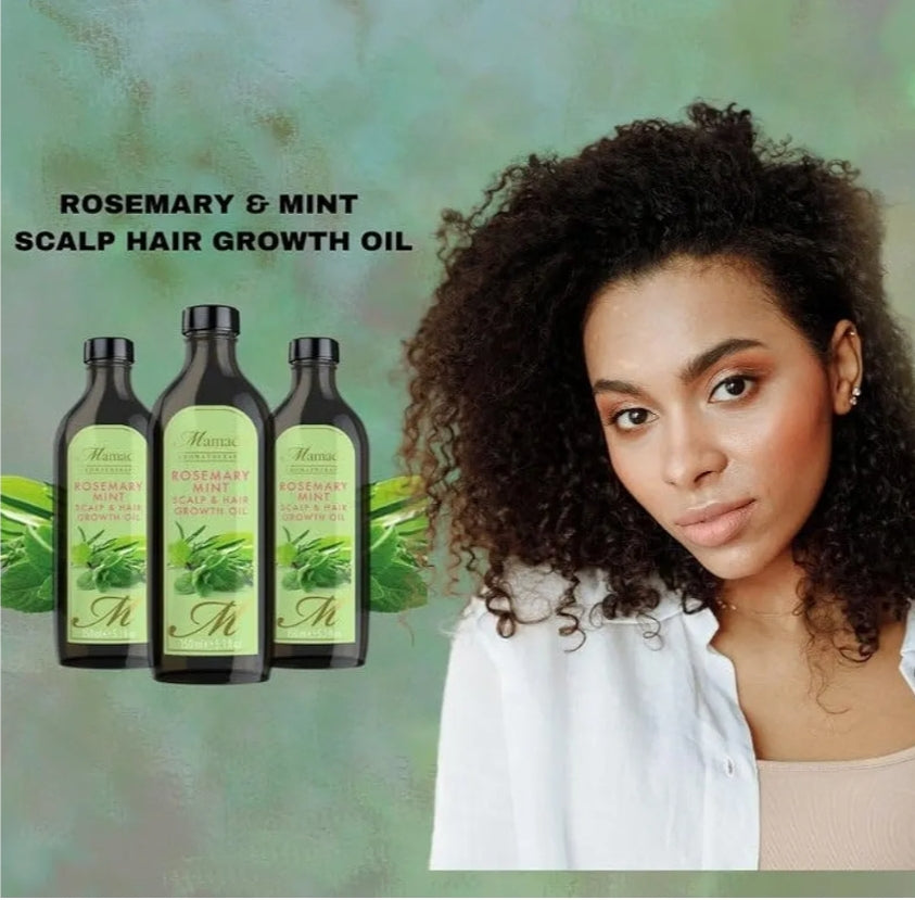 Mamado 100% Pure Rosemary Mint Scalp & Hair Growth Oil – Nourishing Oil for Hair Roots, Restores Damaged Hair Cells, Targets Receding Hairline - Hydrates Hair and Reduces Breakage