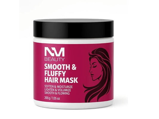 NM Beauty Professional Smooth & Fluffy Hair Mask - Soften & Moisturize, Lighten & Volumize, Smooth & Flowing - 200g - Prevent Breakage & Colour Fade, For Shiny Hair, Prevent Damaged Hair