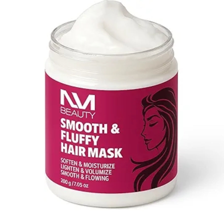 NM Beauty Professional Smooth & Fluffy Hair Mask - Soften & Moisturize, Lighten & Volumize, Smooth & Flowing - 200g - Prevent Breakage & Colour Fade, For Shiny Hair, Prevent Damaged Hair