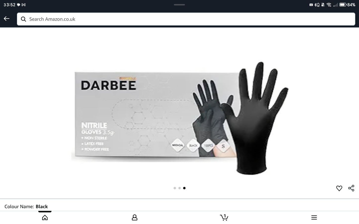 NM BEAUTY Black Nitrile Powder Free Gloves- Newmax Darbee- Multipurpose, Tatto, Medical, Latex Free Disposable Gloves- Full Box of 1000 Gloves- Small, Medium, Large, Xtra-L (Black, Xtra Large