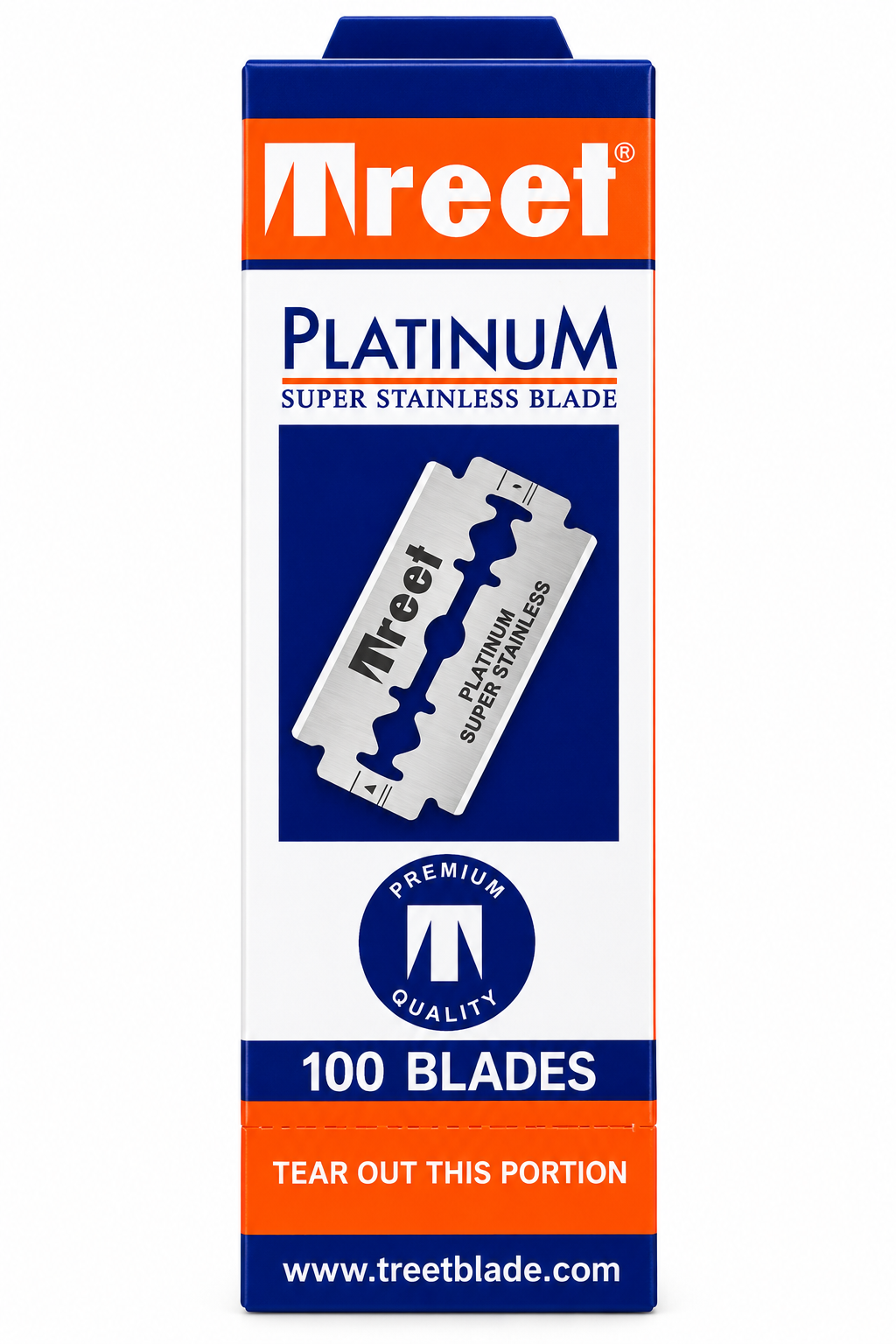 Treet Platinum Super Stainless Double Edge Razor Blades – 100 Blades
