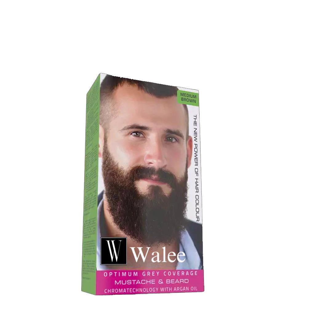 EAZICOLOR FOR MEN MUSTACHE &amp; BEARD MEDIUM BROWN (4.0)