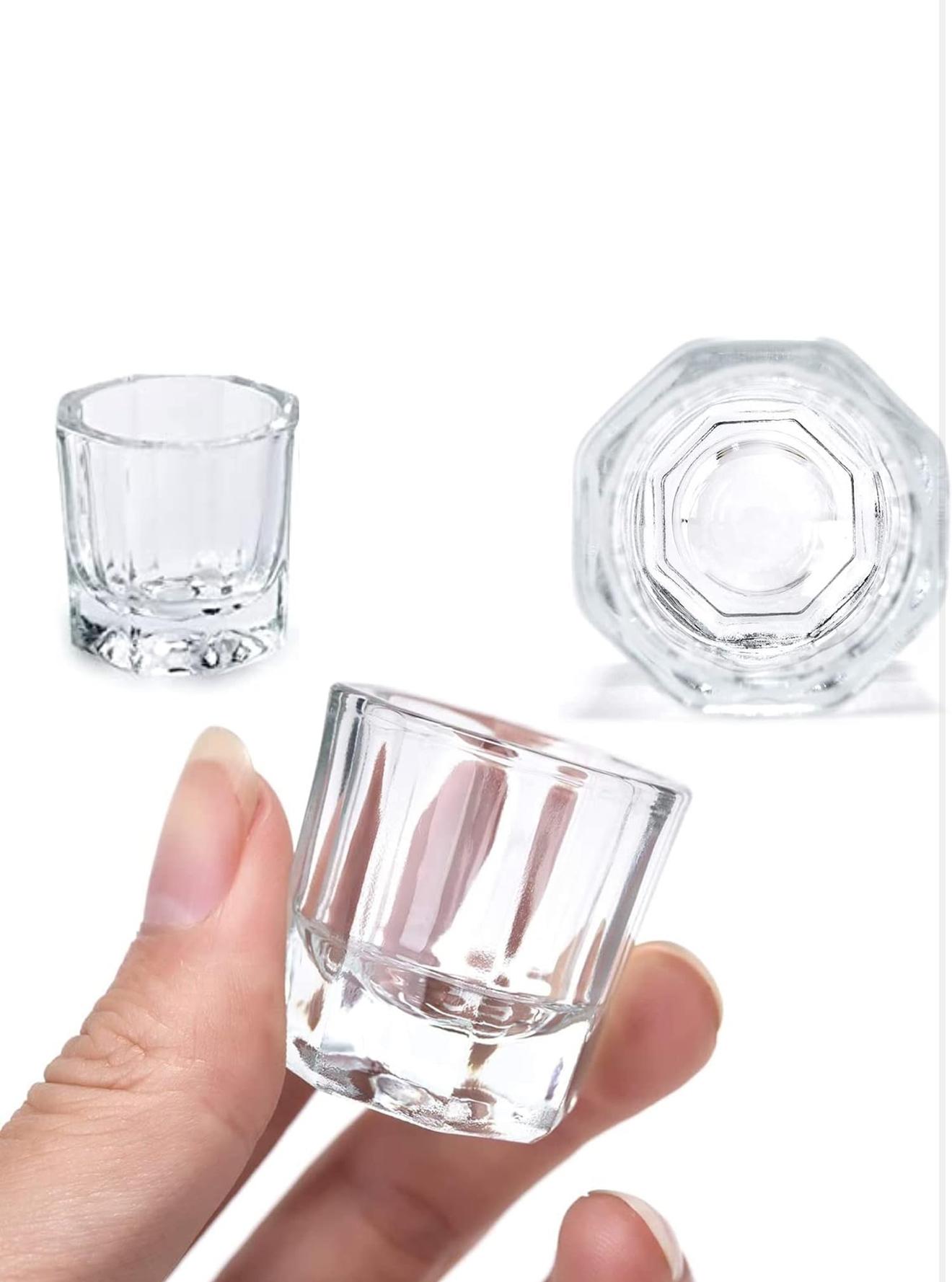 Julienne Eyelash and Eyebrow Tint Mixing Dappen Glass Dish, Tint jar 3pcs