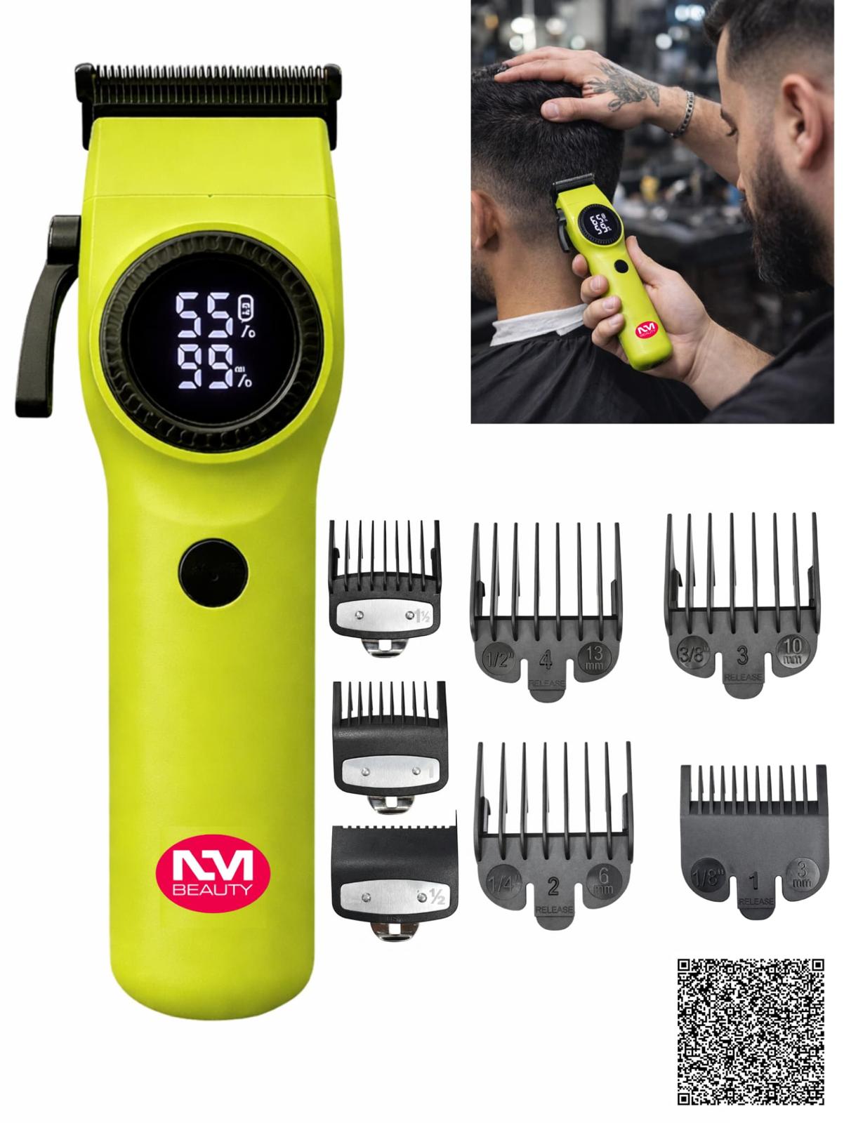 NM Beauty Professional Cordless Hair Clipper (LCD Display Model)