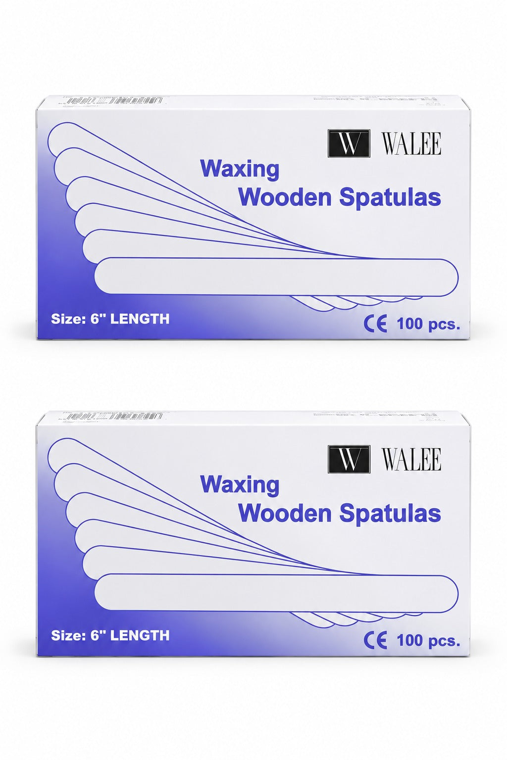 Walee Professional Waxing Wooden Spatulas – Disposable Hair Removal Applicator Sticks, Pack of 100