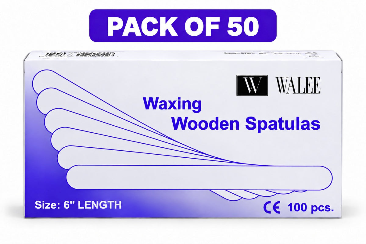 Walee Professional Waxing Wooden Spatulas – Disposable Hair Removal Applicator Sticks, Pack of 100