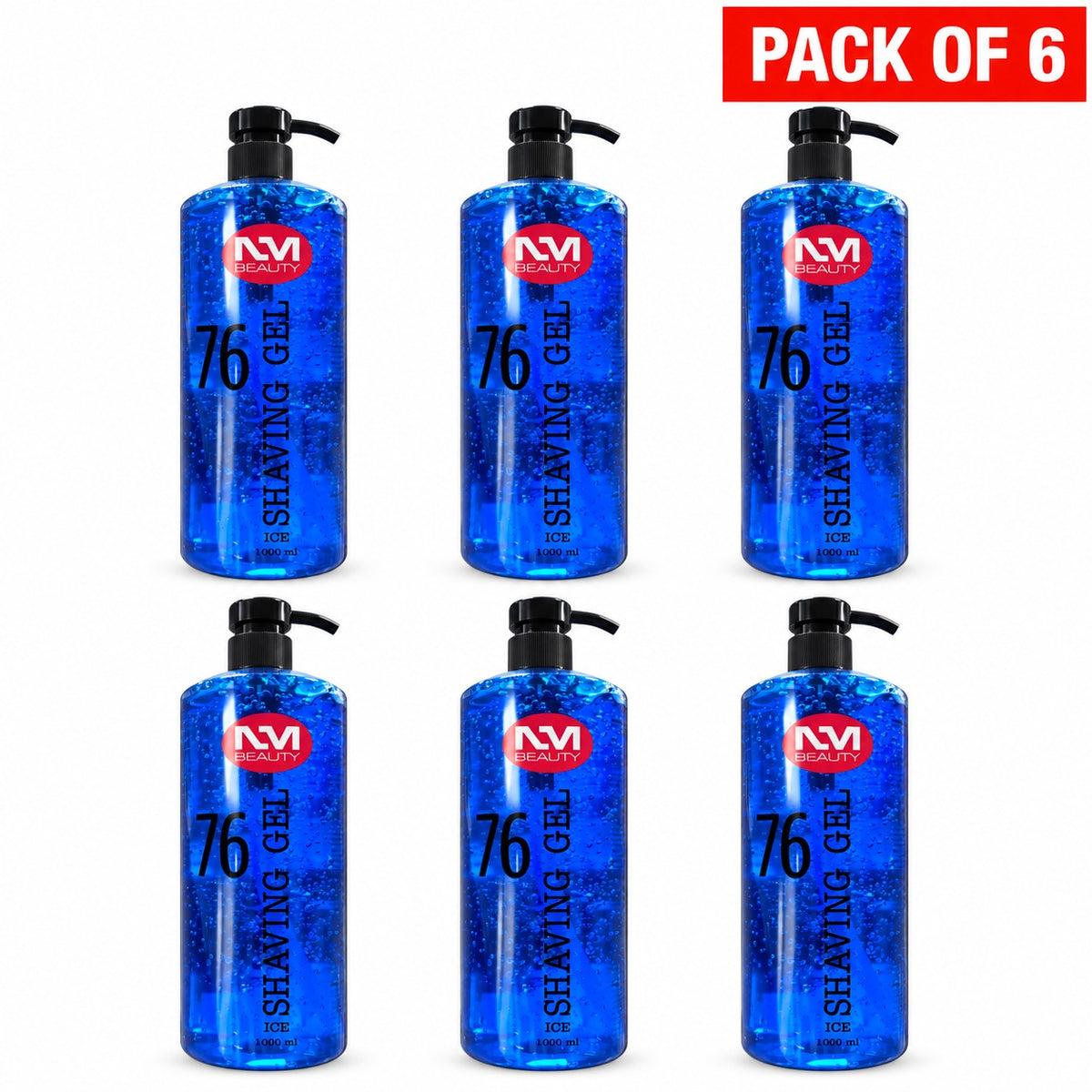 NM Beauty No. 76 Professional Shaving Gel Ice 1000ml – Cooling Transparent Shave Gel