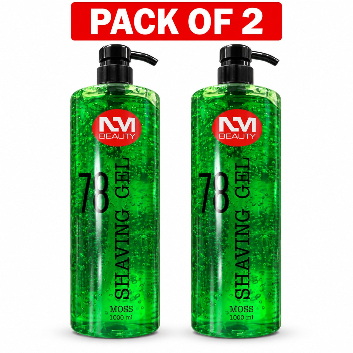 NM Beauty No. 78 Professional Shaving Gel Moss 1000ml – Transparent Barber Shave Gel