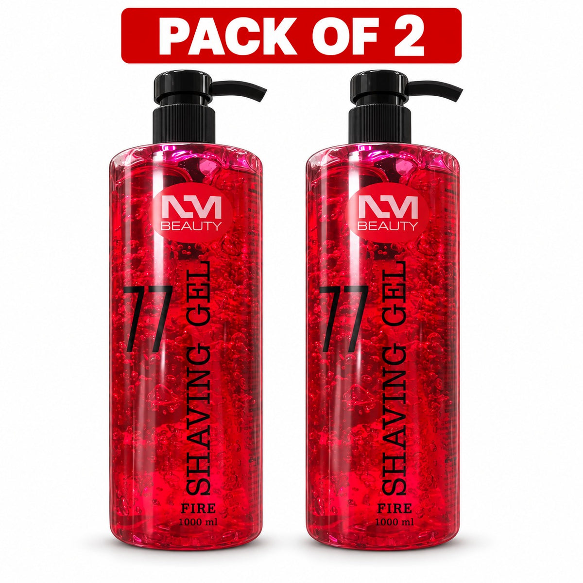 NM Beauty Professional Shaving Gel Fire 1000ml – Transparent Barber Shave Gel