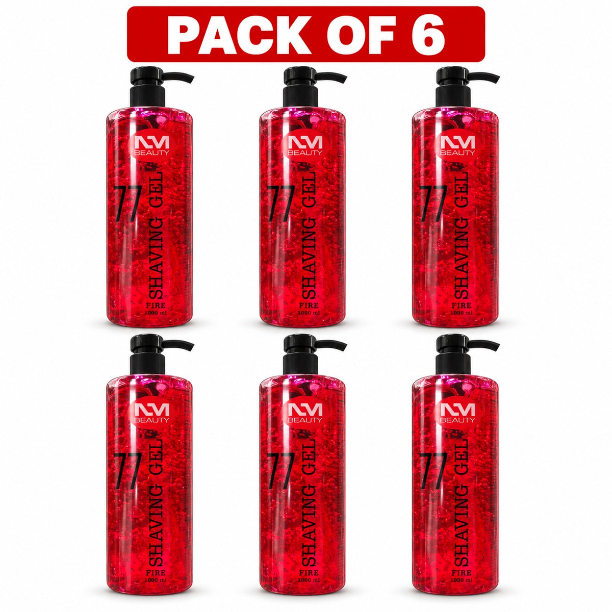 NM Beauty Professional Shaving Gel Fire 1000ml – Transparent Barber Shave Gel