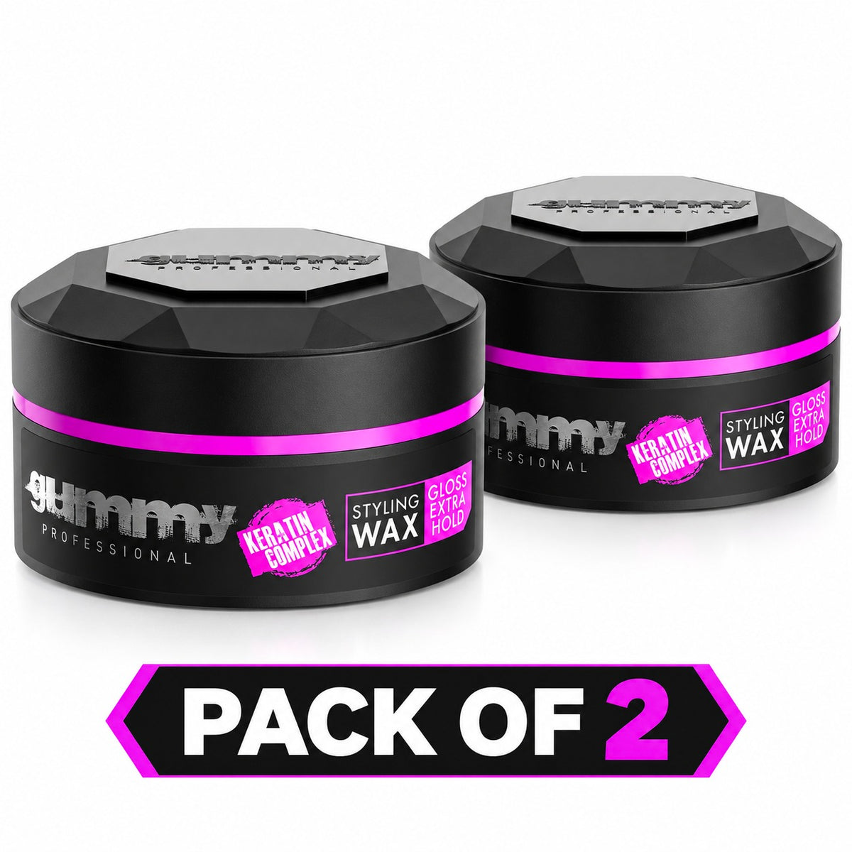 Gummy Professional Styling Wax Extra Gloss – Strong Hold & High-Shine Hair Wax – 150ml