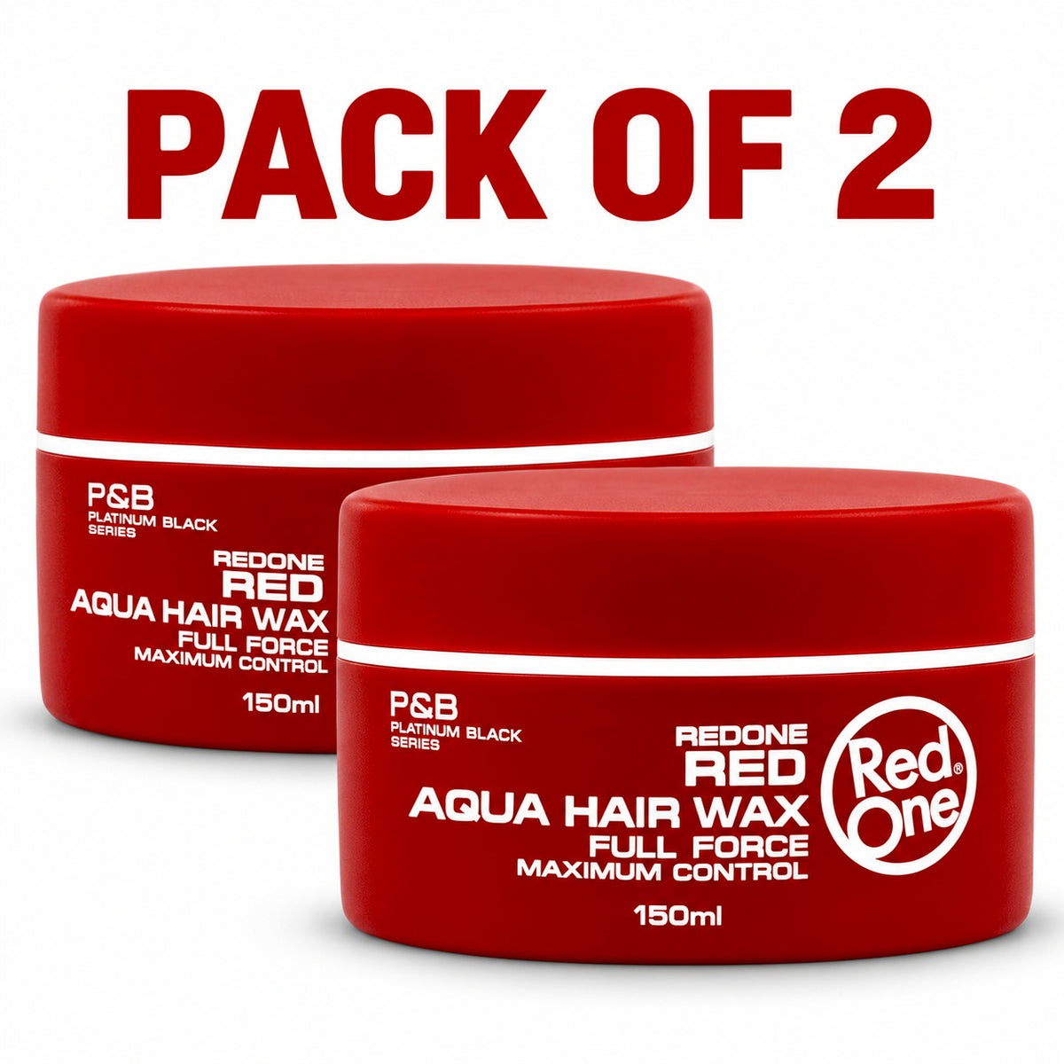 RedOne Red Aqua Hair Wax Full Force Maximum Control 150ml – Strong Hold Styling Wax