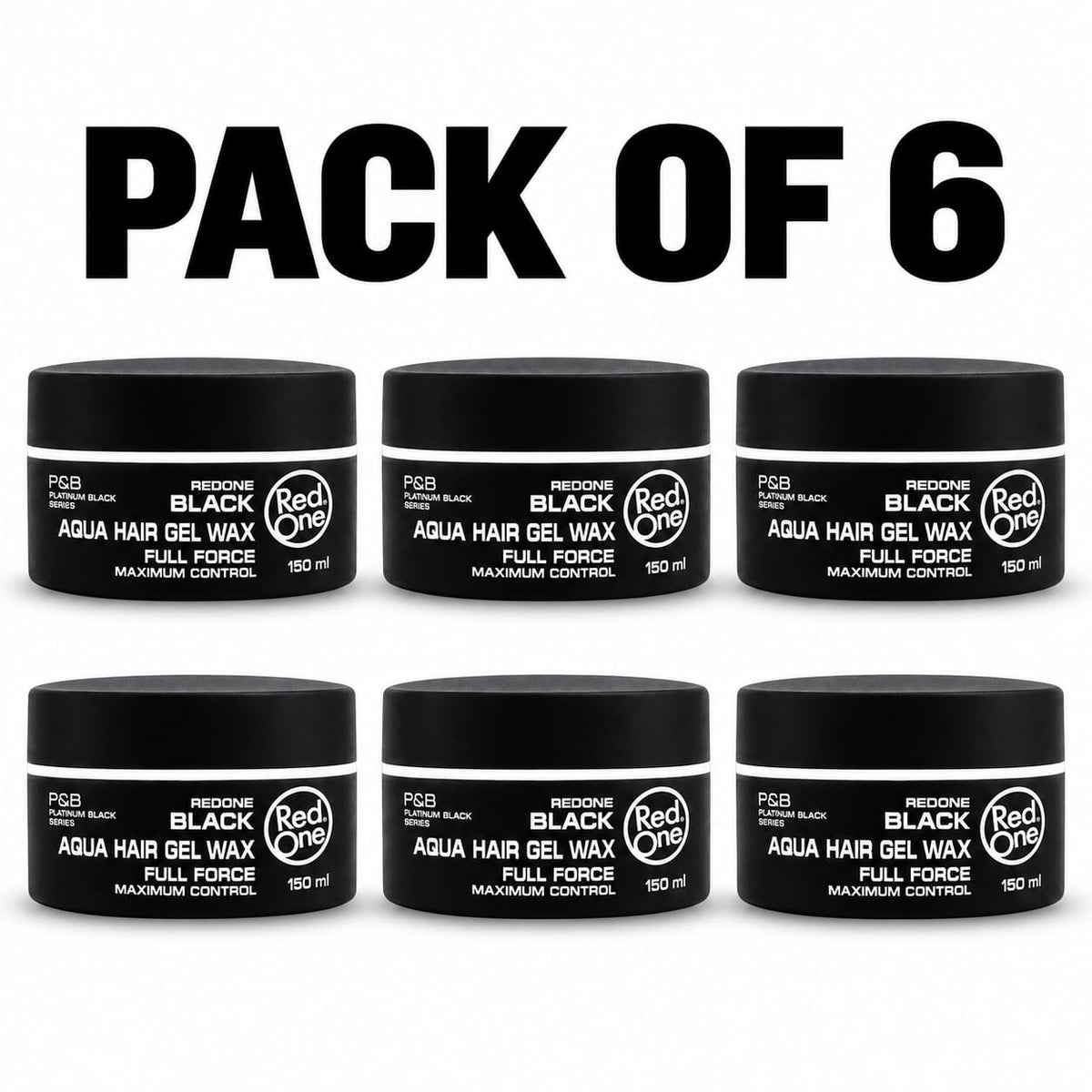 RedOne Black Aqua Hair Gel Wax 150ml – Full Force Maximum Control Styling Wax