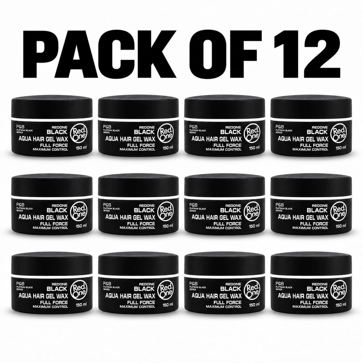 RedOne Black Aqua Hair Gel Wax 150ml – Full Force Maximum Control Styling Wax