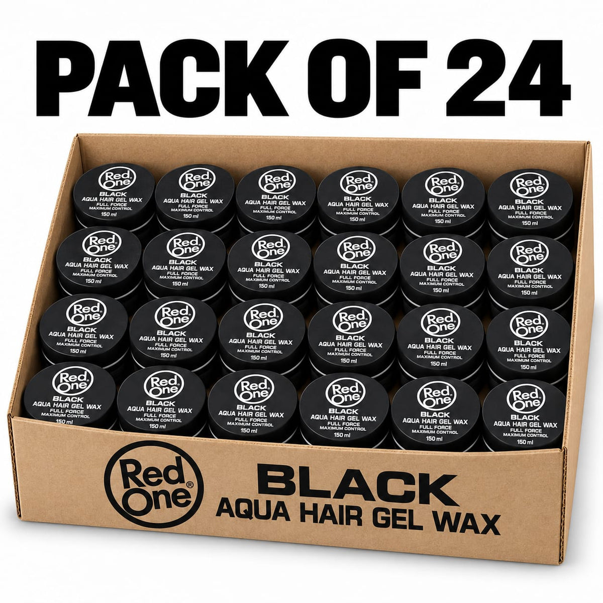 RedOne Black Aqua Hair Gel Wax 150ml – Full Force Maximum Control Styling Wax