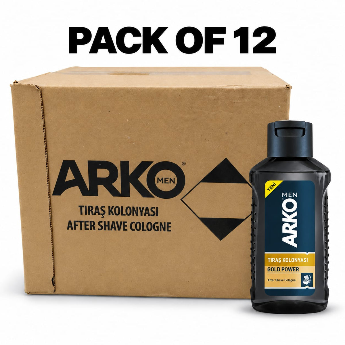 Arko Men Gold Power After Shave Cologne 255ml – Refreshing Post-Shave Fragrance