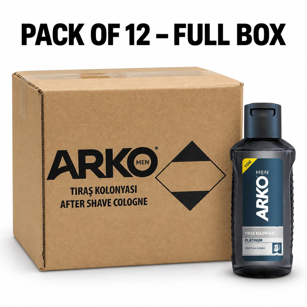 Arko Men Platinum After Shave Cologne 255ml – Refreshing Post-Shave Fragrance
