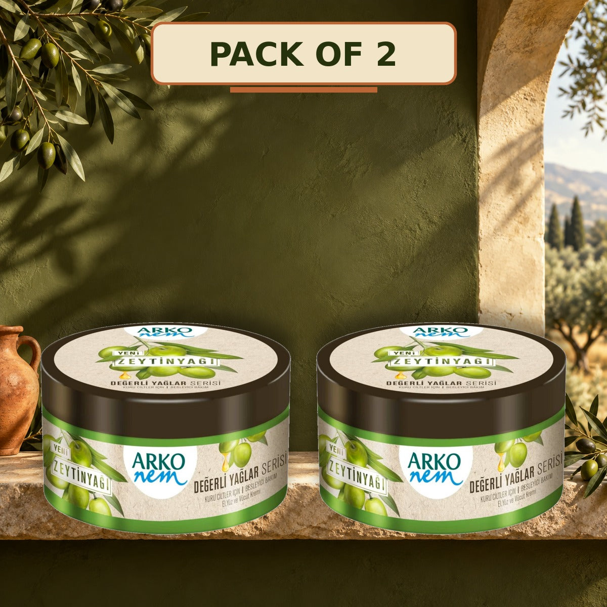 Arko Nem Precious Oils Olive Oil Moisturising Cream for Hands, Face & Body