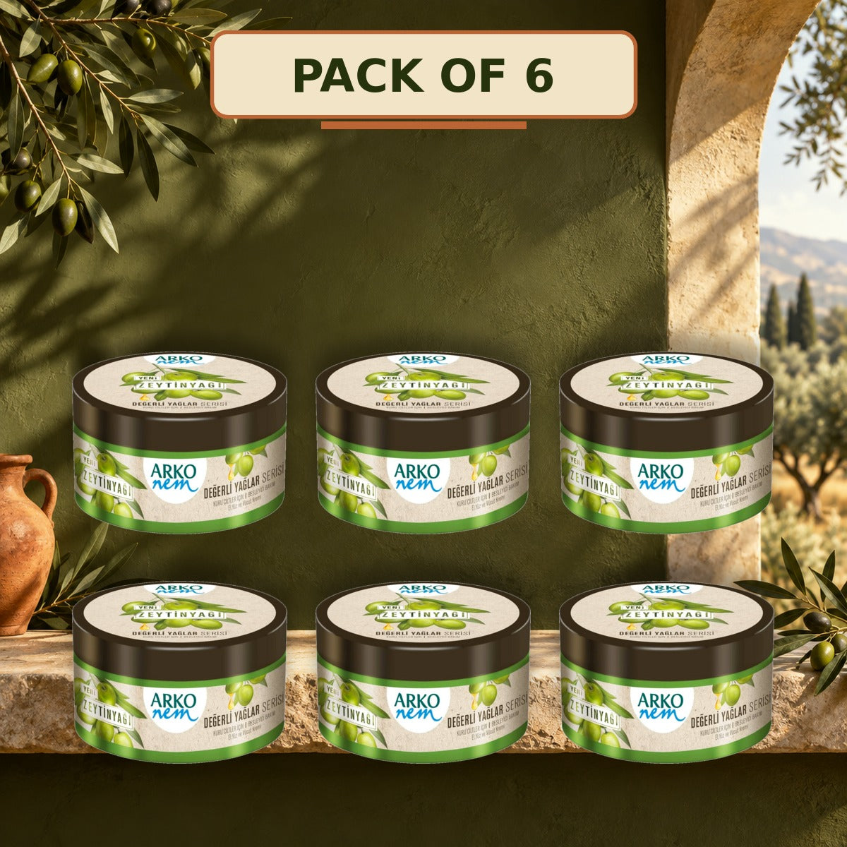 Arko Nem Precious Oils Olive Oil Moisturising Cream for Hands, Face & Body