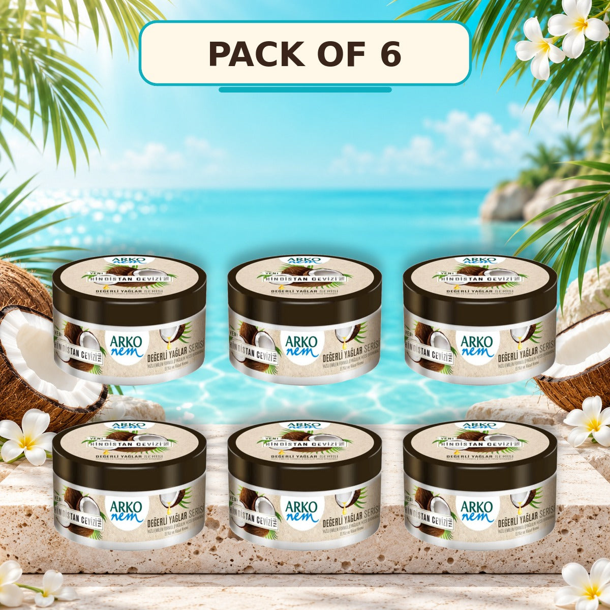 Arko Nem Precious Oils Coconut Oil Moisturising Cream for Hands, Face & Body