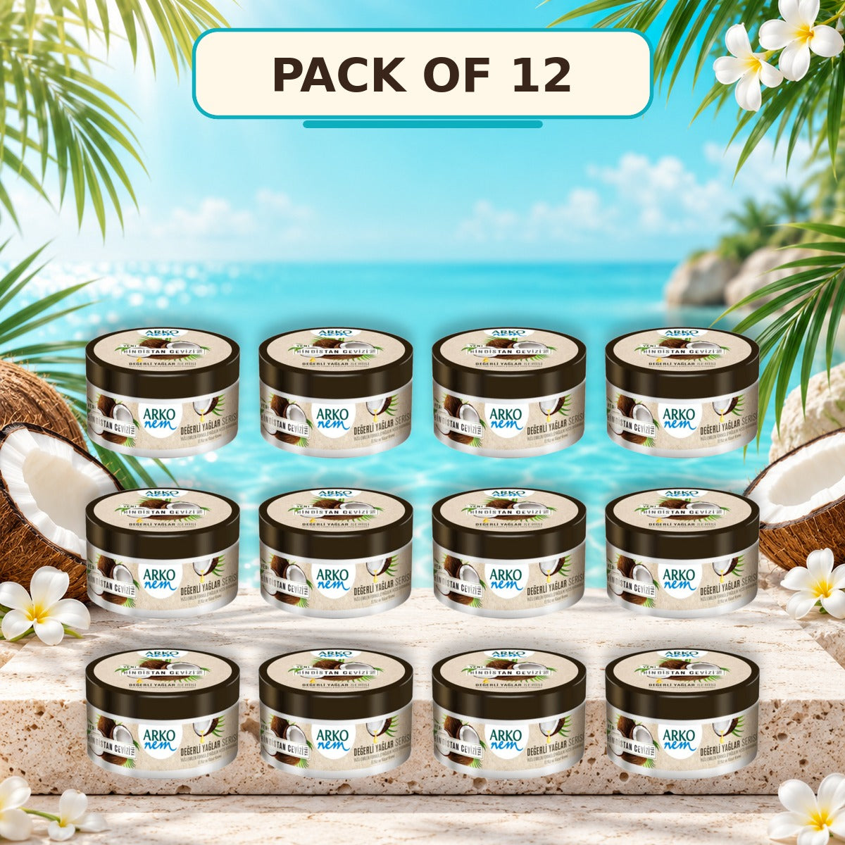 Arko Nem Precious Oils Coconut Oil Moisturising Cream for Hands, Face & Body