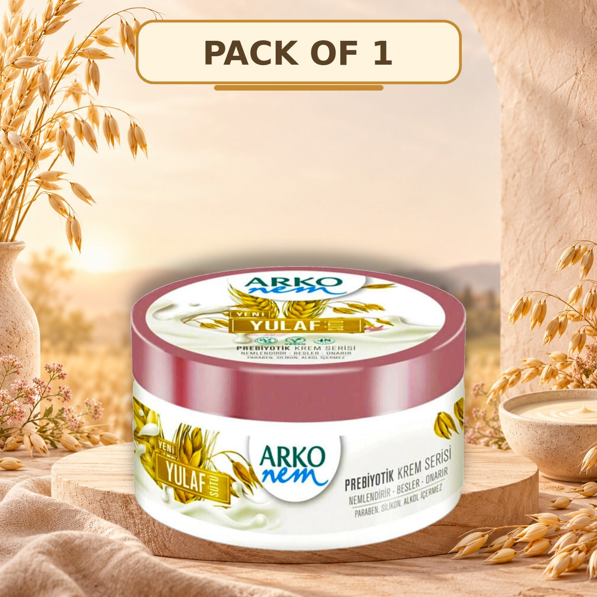 Arko Nem Oat Milk Prebiotic Moisturising Cream for Hands, Face & Body