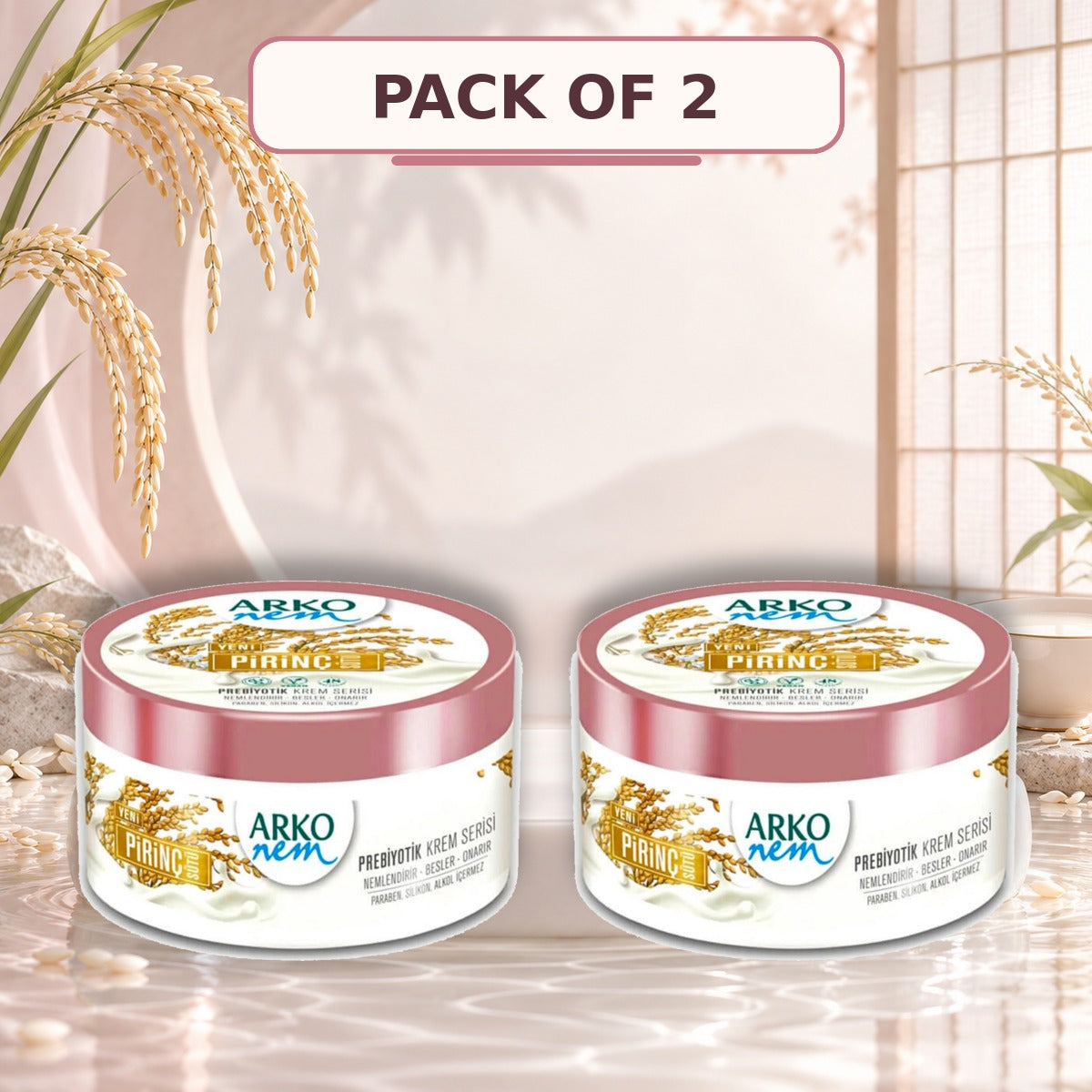 Arko Nem Rice Milk Prebiotic Moisturising Cream for Hands, Face & Body