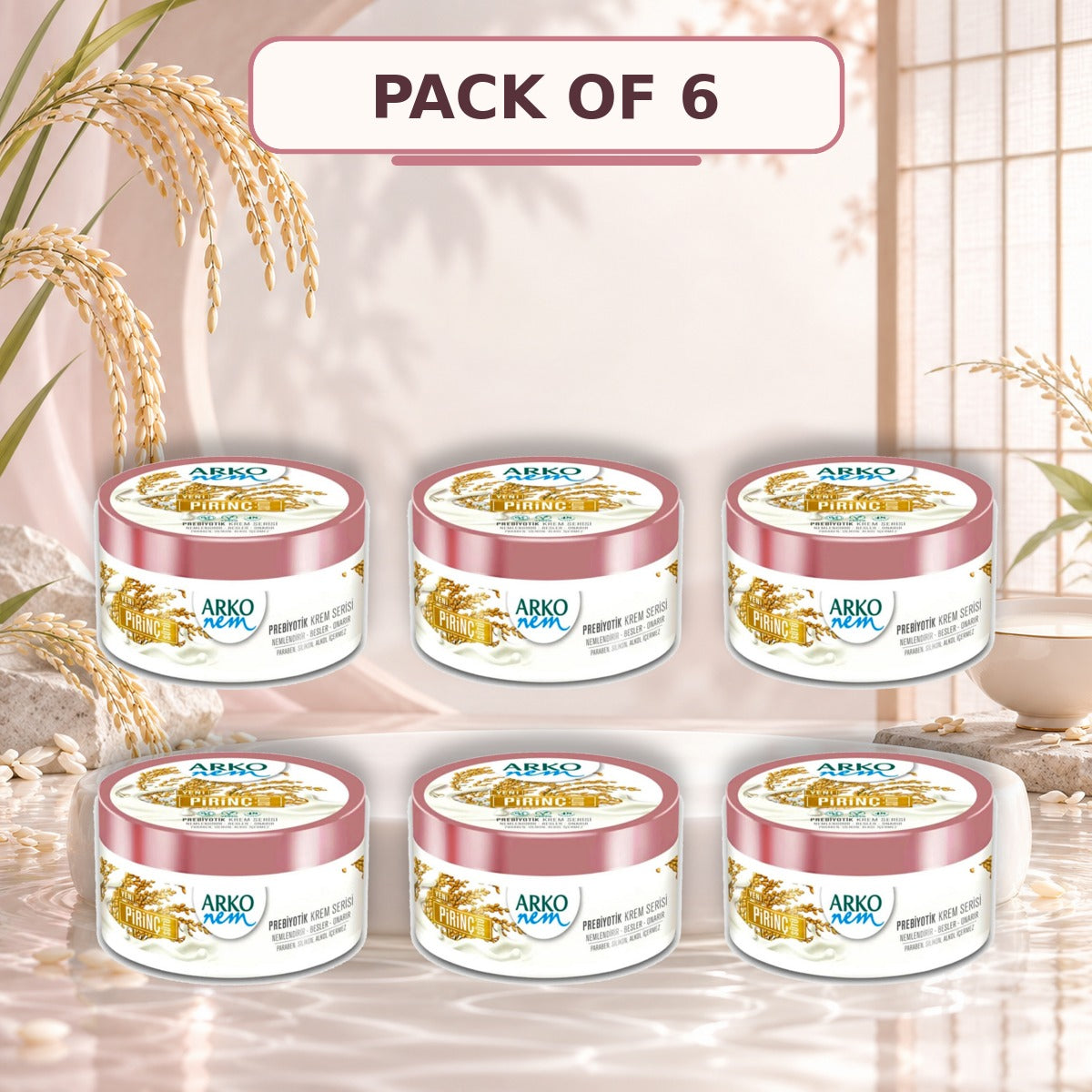 Arko Nem Rice Milk Prebiotic Moisturising Cream for Hands, Face & Body
