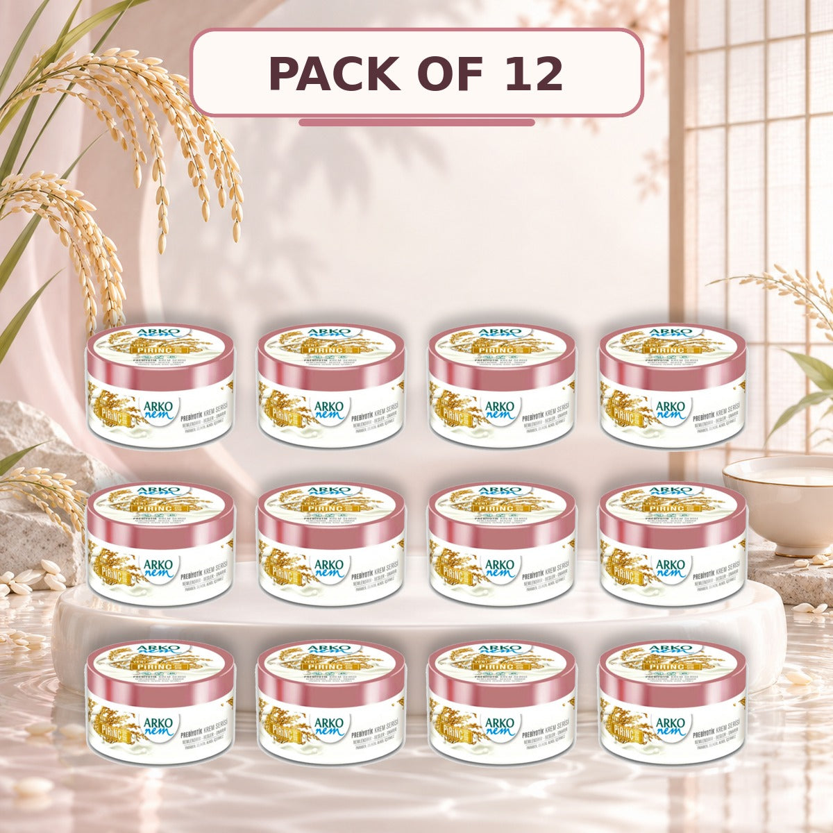 Arko Nem Rice Milk Prebiotic Moisturising Cream for Hands, Face & Body