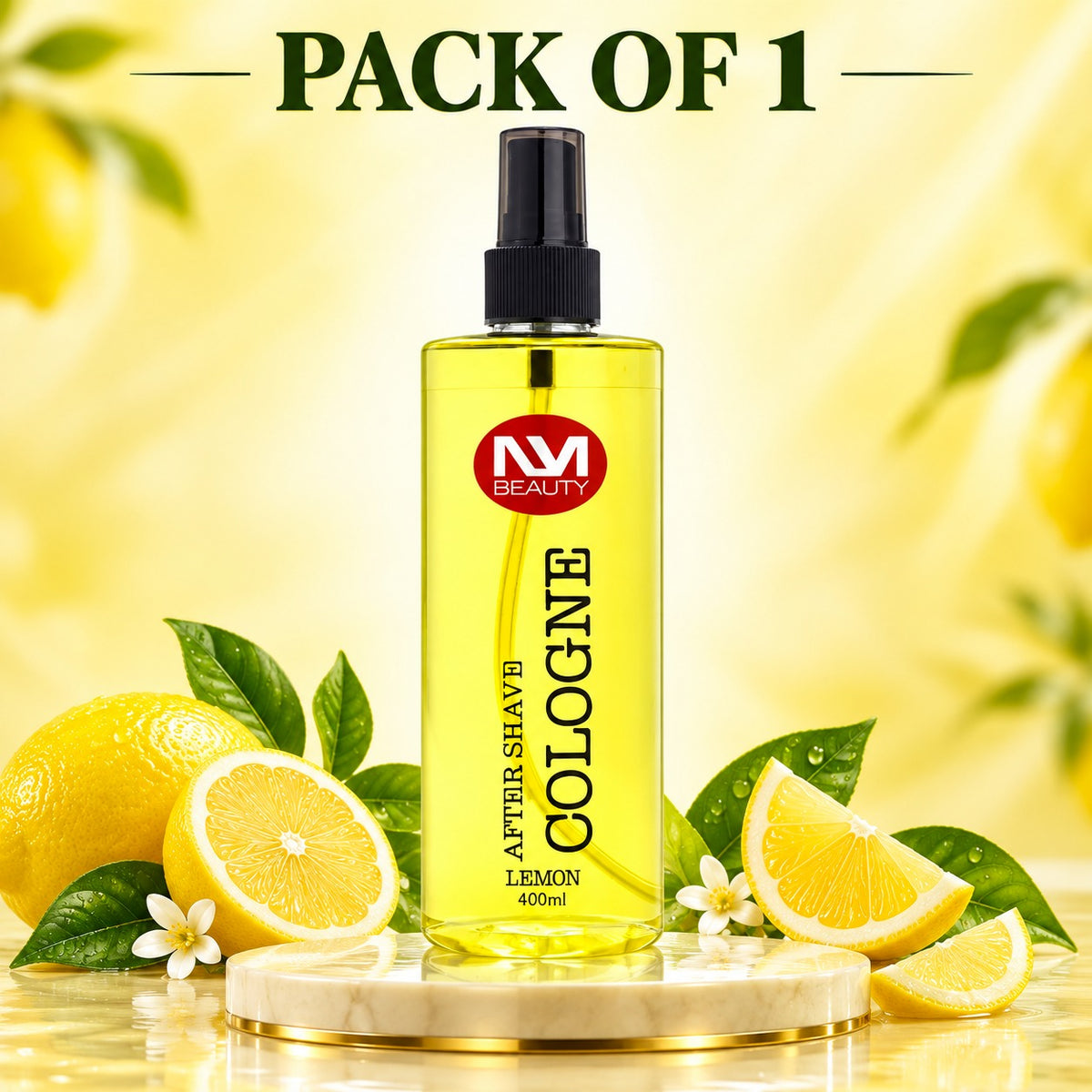 NMB Beauty Lemon After Shave Cologne 400ml – Refreshing Citrus Fragrance