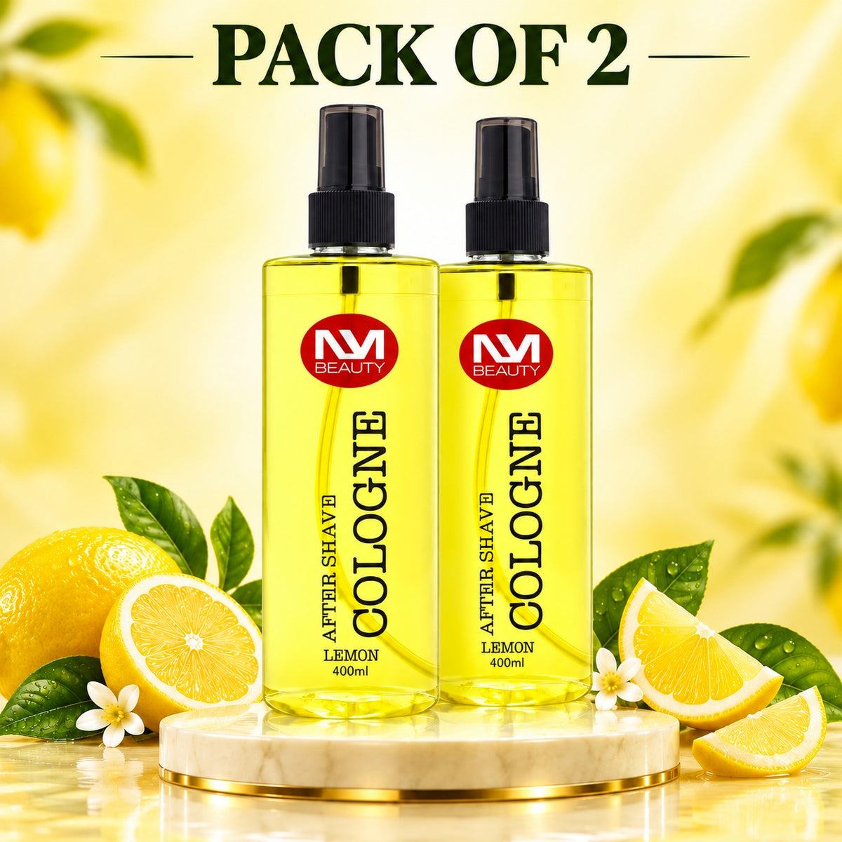 NMB Beauty Lemon After Shave Cologne 400ml – Refreshing Citrus Fragrance