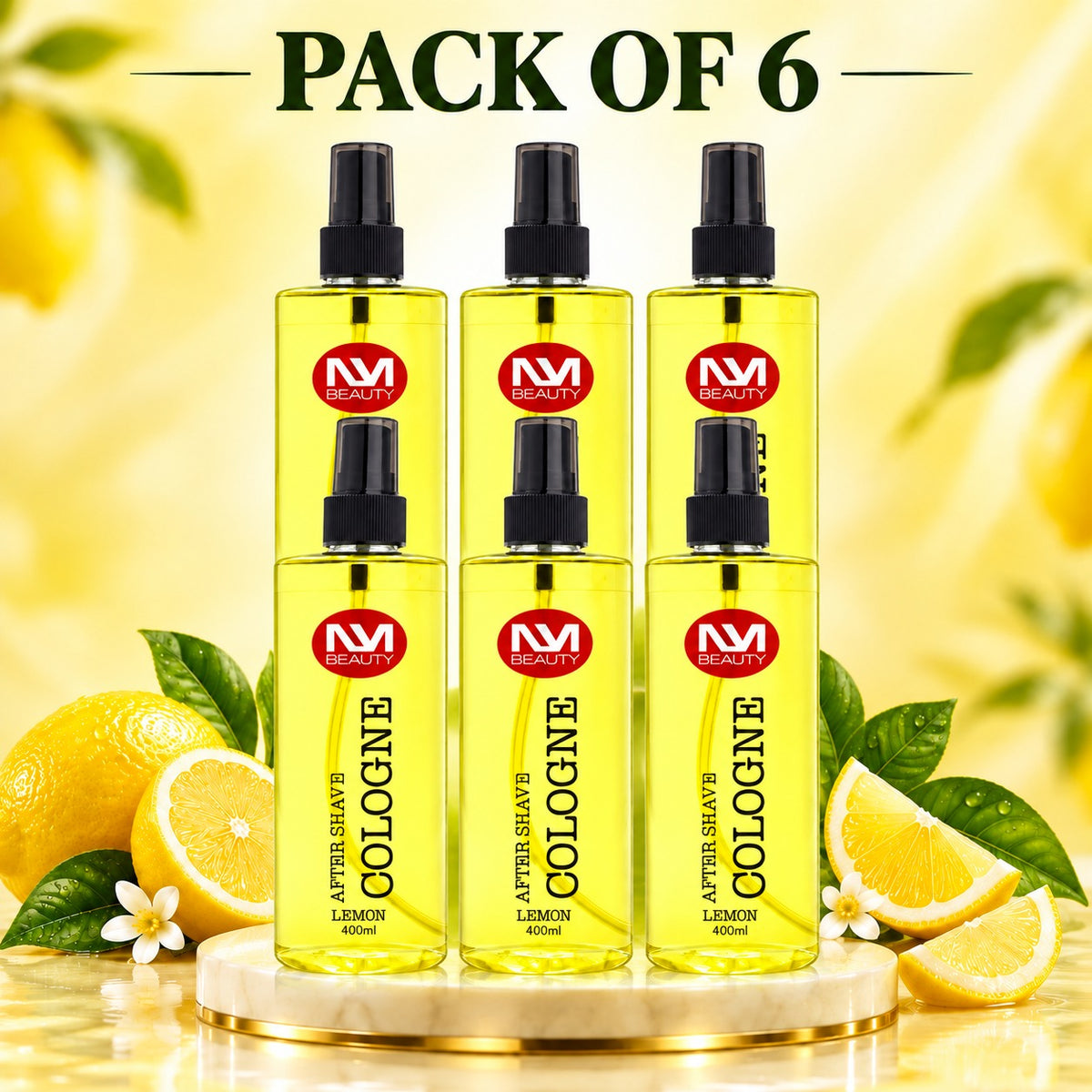 NMB Beauty Lemon After Shave Cologne 400ml – Refreshing Citrus Fragrance