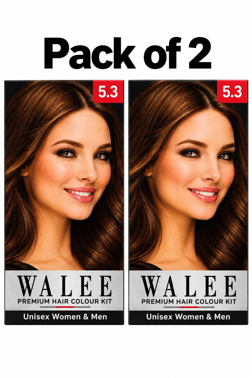 Walee Premium 7-in-1 Ammonia-Free Hair Colour Kit for Women &; Men- Unisex- Pack of 2