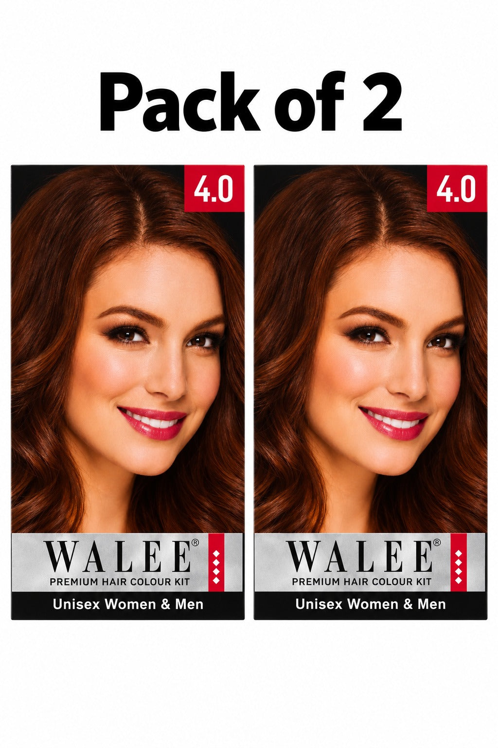 Walee Premium 7-in-1 Ammonia-Free Hair Colour Kit for Women &; Men- Unisex- Pack of 2