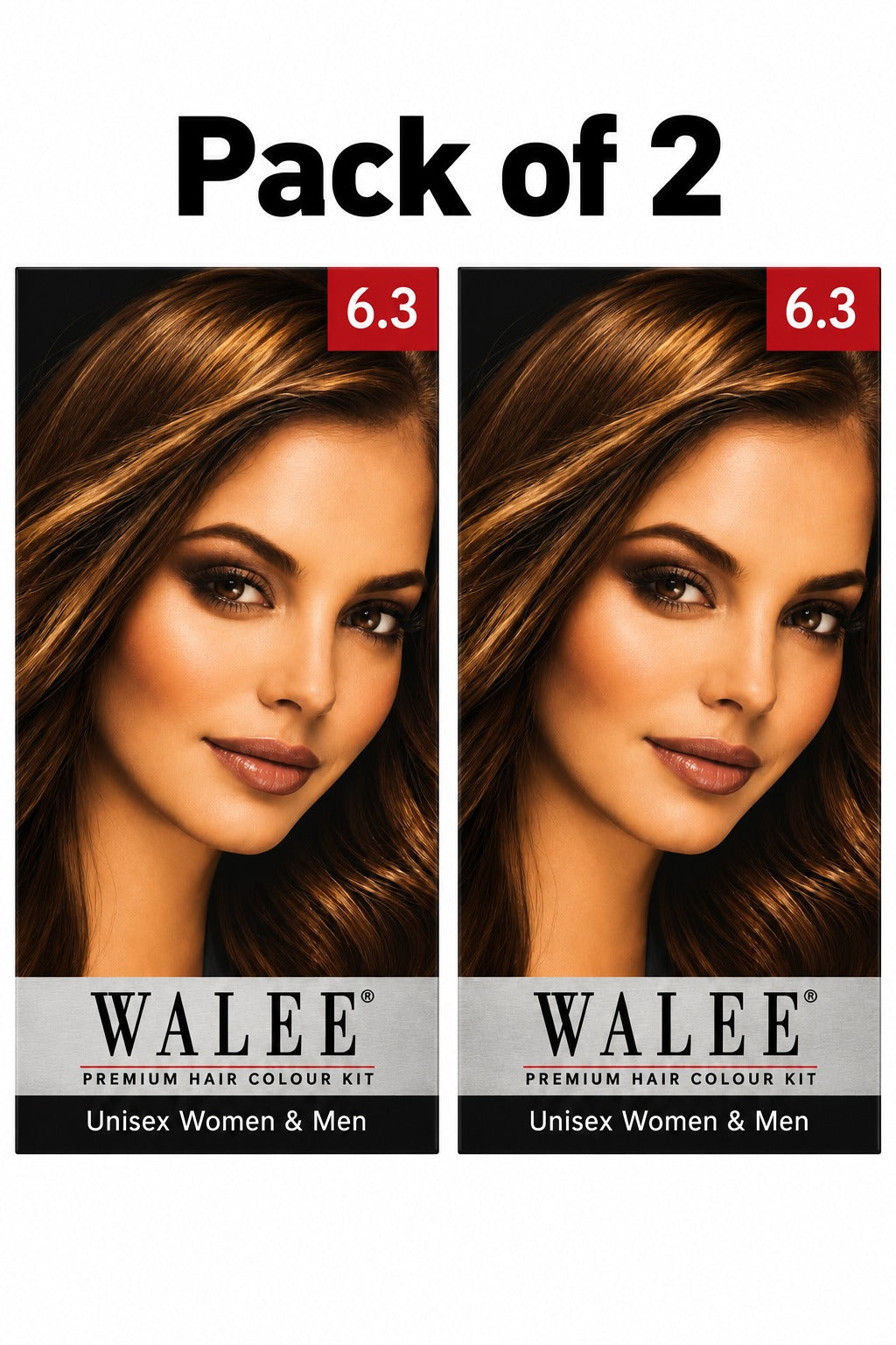 Walee Premium 7-in-1 Ammonia-Free Hair Colour Kit for Women &; Men- Unisex- Pack of 2