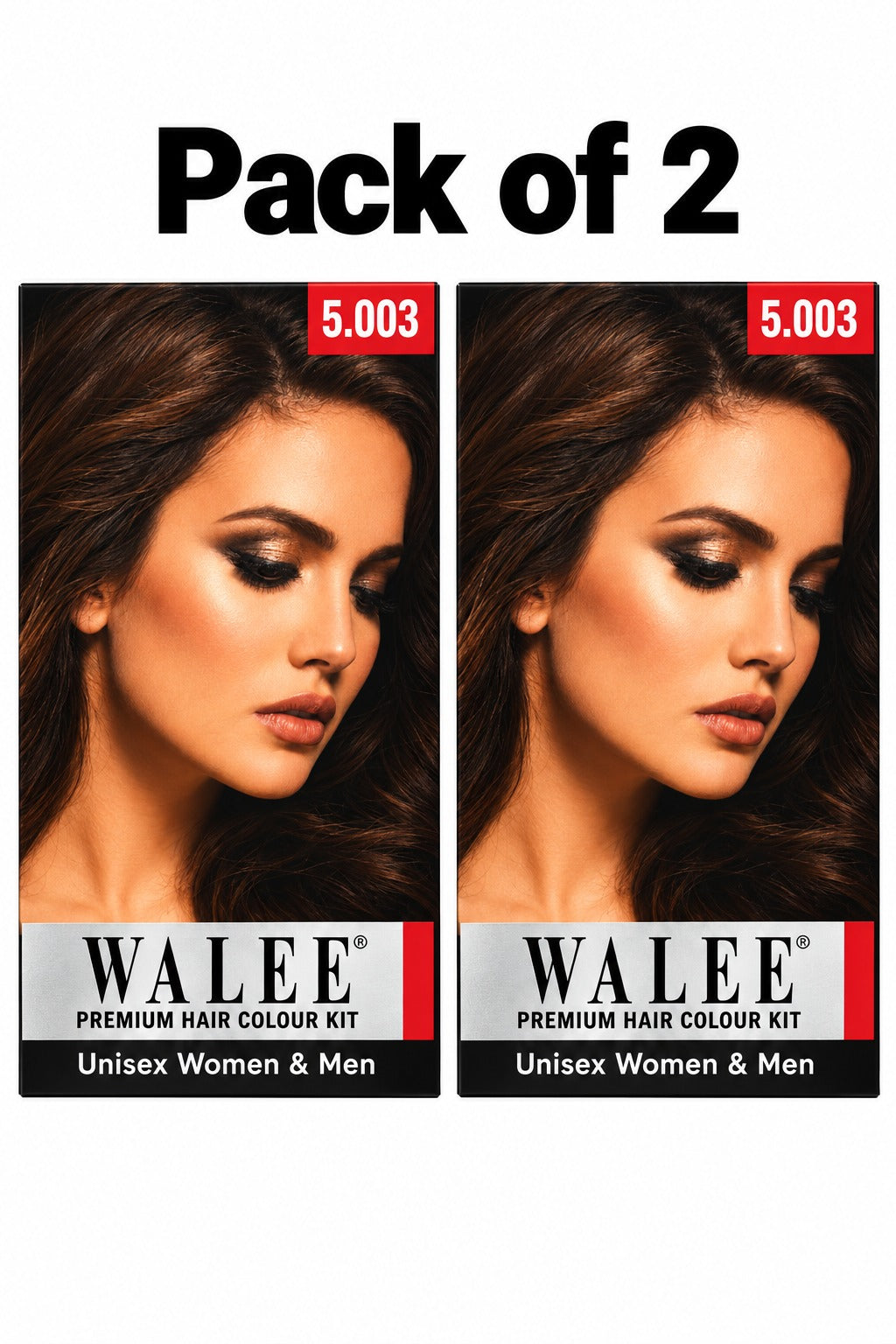 Walee Premium 7-in-1 Ammonia-Free Hair Colour Kit for Women &; Men- Unisex- Pack of 2