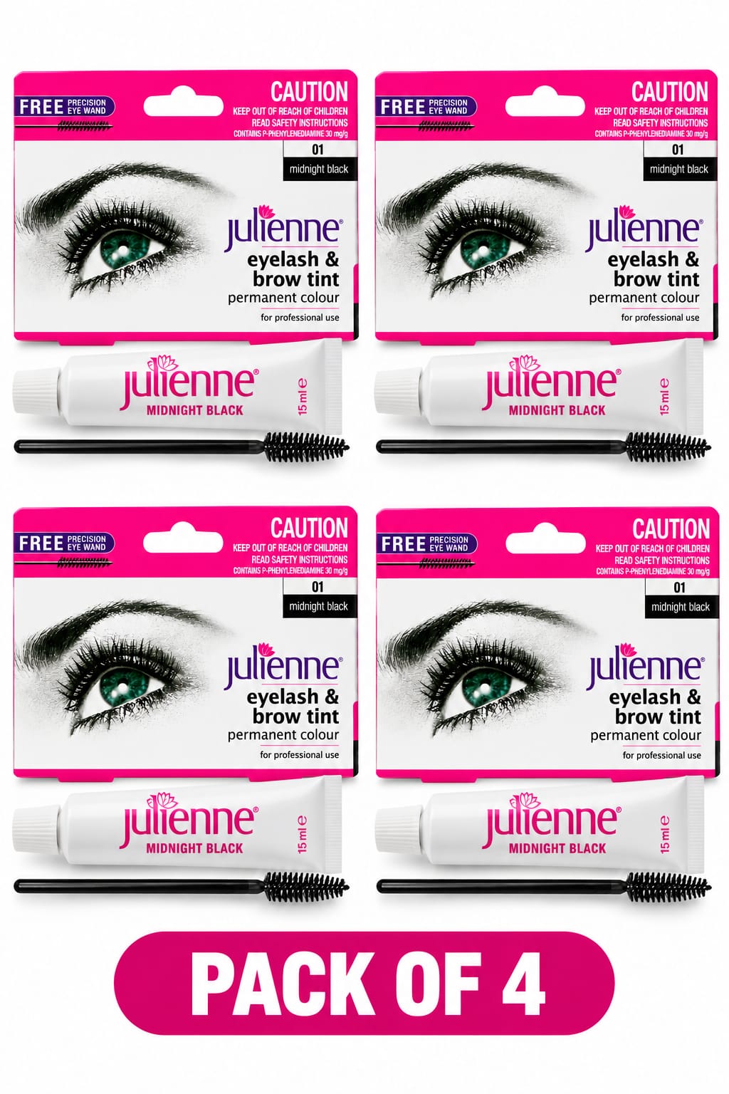 Julienne Eyelash &; Brow Tint Permanent Colour – Professional Tint