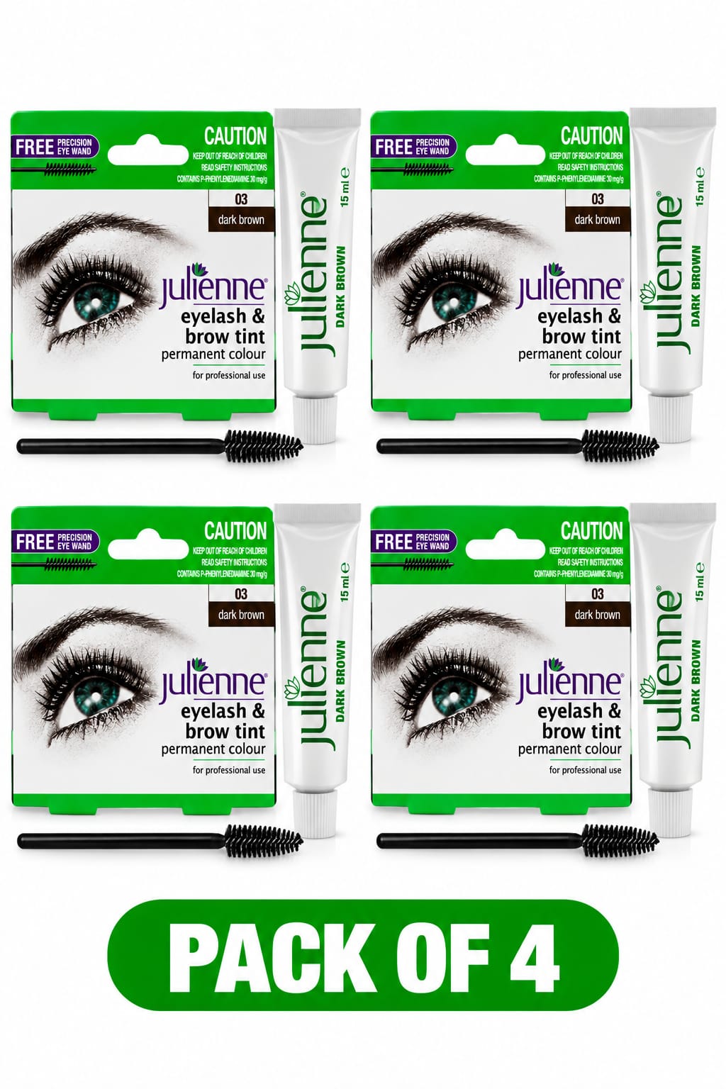Julienne Eyelash &; Brow Tint Permanent Colour – Professional Tint