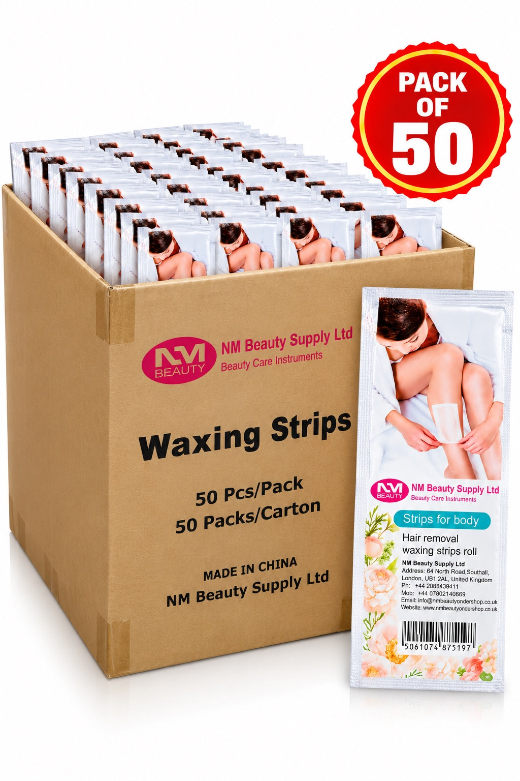 NM Beauty Body Waxing Strips – Professional Hair Removal Wax Strips