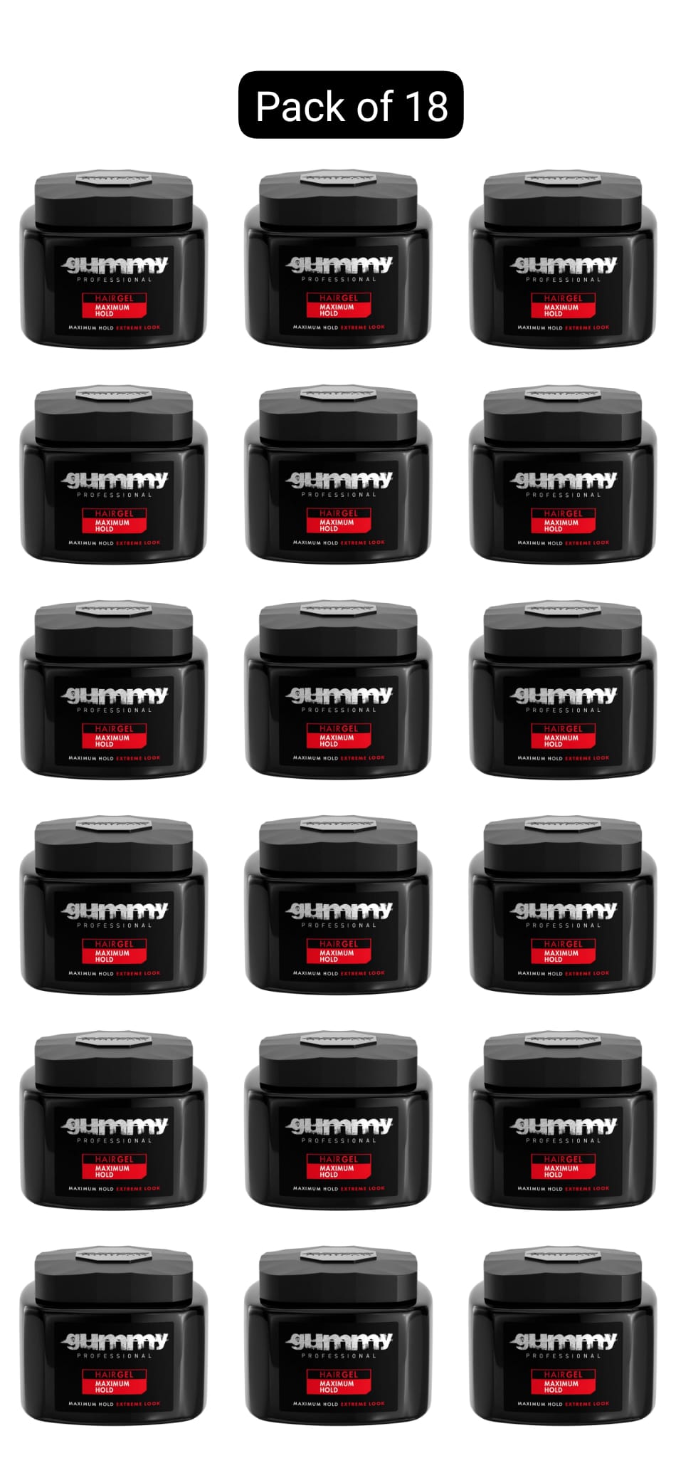 GUMMY GEL 220ml & 700ml Hair Professional Styling Large Fonex MAXIMUM HOLD Red