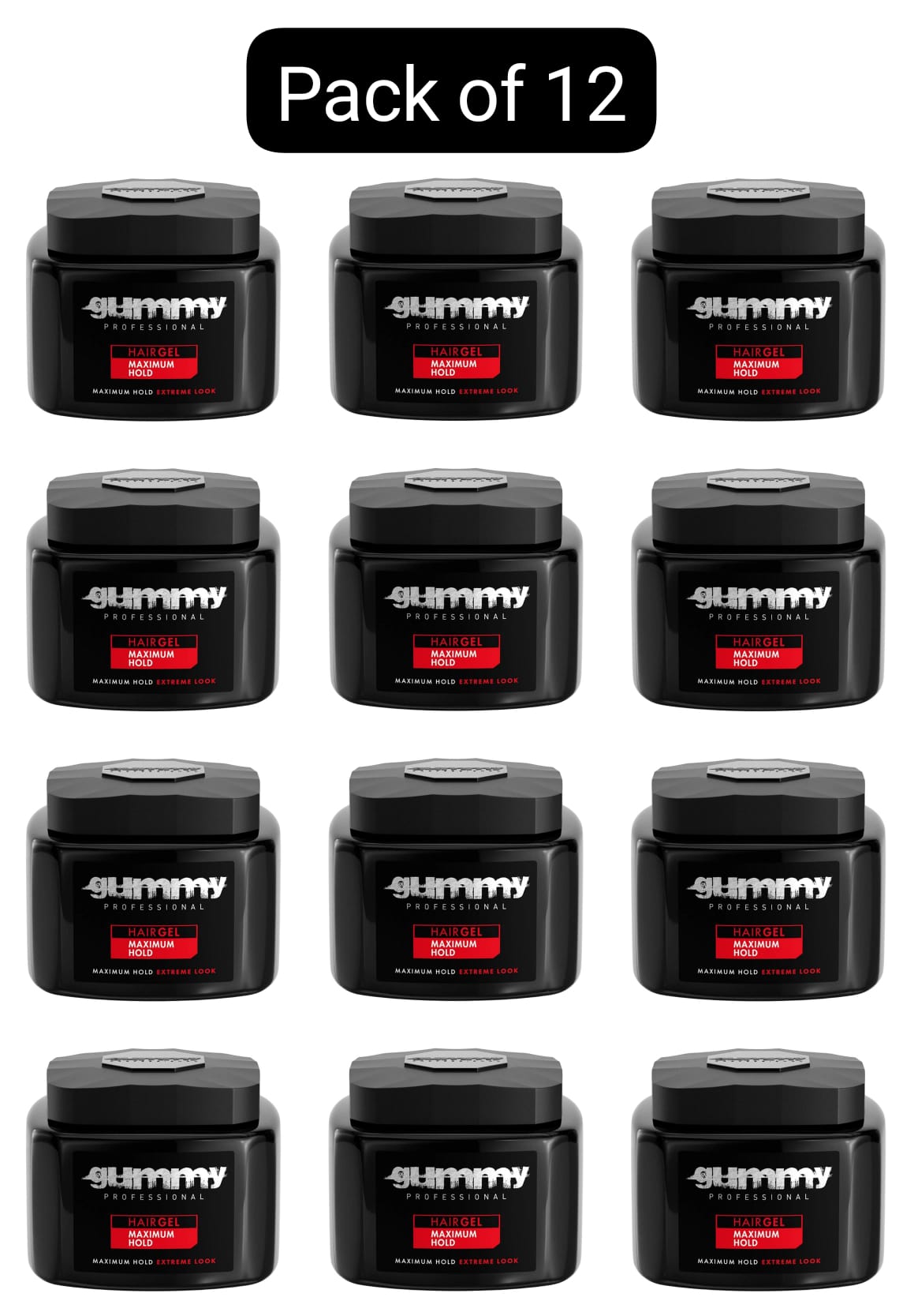 GUMMY GEL 220ml & 700ml Hair Professional Styling Large Fonex MAXIMUM HOLD Red