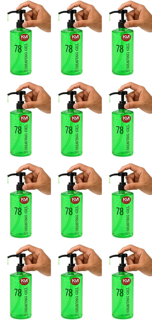 NMB Shaving Gel 1000 ml, Ash (White), Ice (Blue), Moss (Green) & Fire (Red) (box)