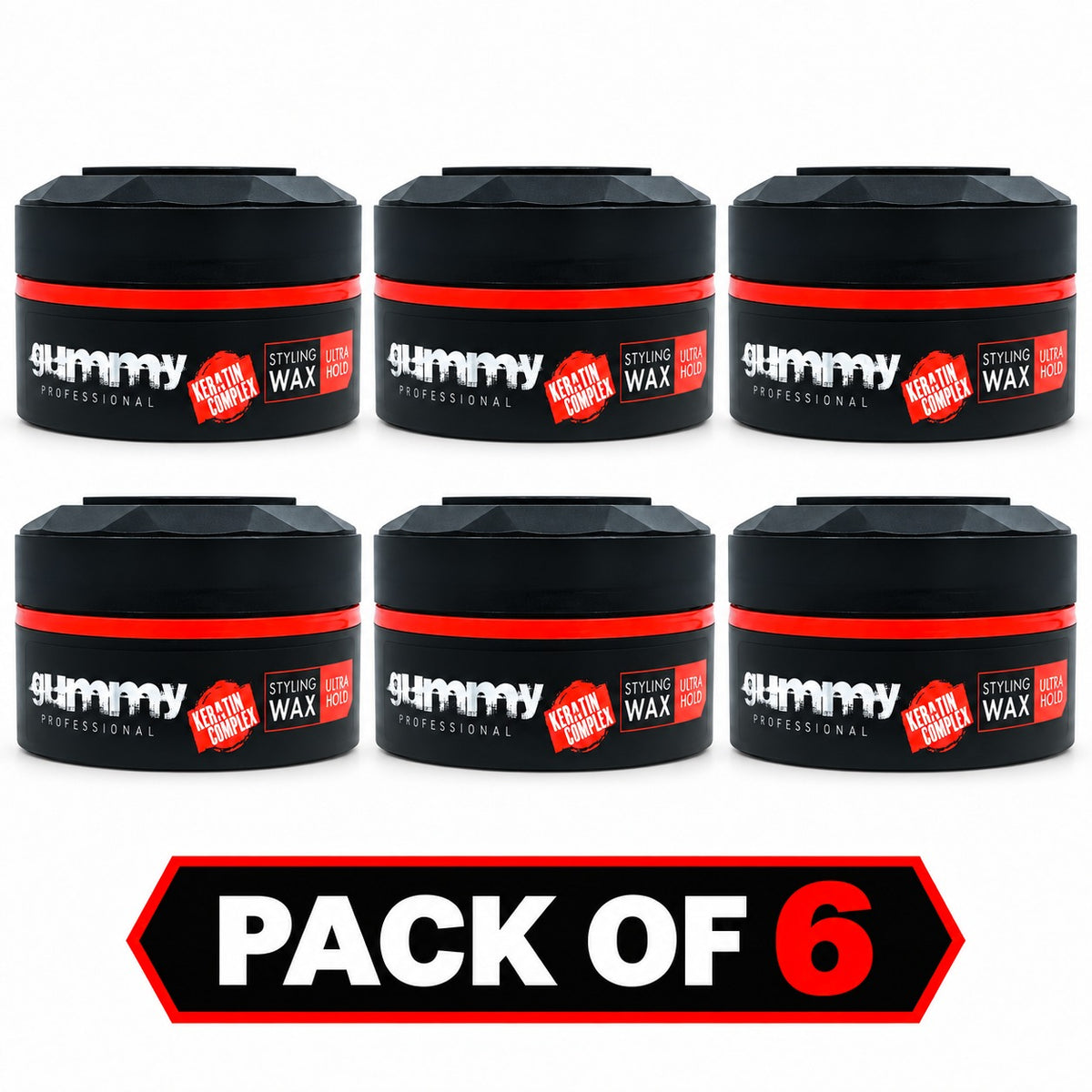 Gummy Professional Styling Wax Red – Extra Gloss & Strong Hold – 150ml