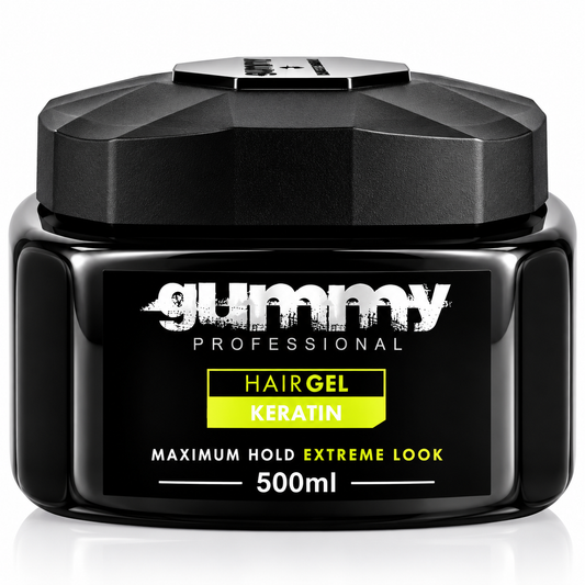 Gummy Professional Hair Gel Keratin 500ml – Maximum Hold Extreme Look Styling Gel 500ml